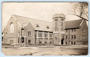 RPPC FREMONT, Nebraska NE ~ BAPTIST CHURCH 1927  Dodge County - Hanna Postcard