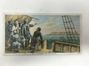 Ayer's Sarsaparilla The Discovery of America Trade Card Ship