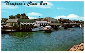 Massachusetts  Harwich Port, Thompson Brother's Clam bar ,Docks