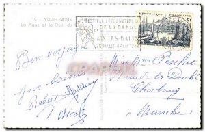 Old Postcard Aix les Bains Beach and the tooth cat