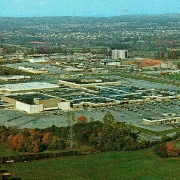 c 1972 West Town Mall Birds Eye View Aerial  Indoor Shopping Knoxville TN