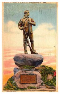 Postcard MONUMENT SCENE Rutland Vermont VT AR9411