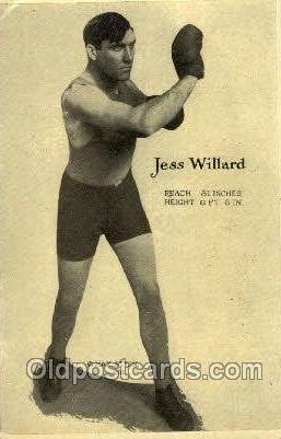 Jess Willard Boxer, Boxing Unused wear left top corner