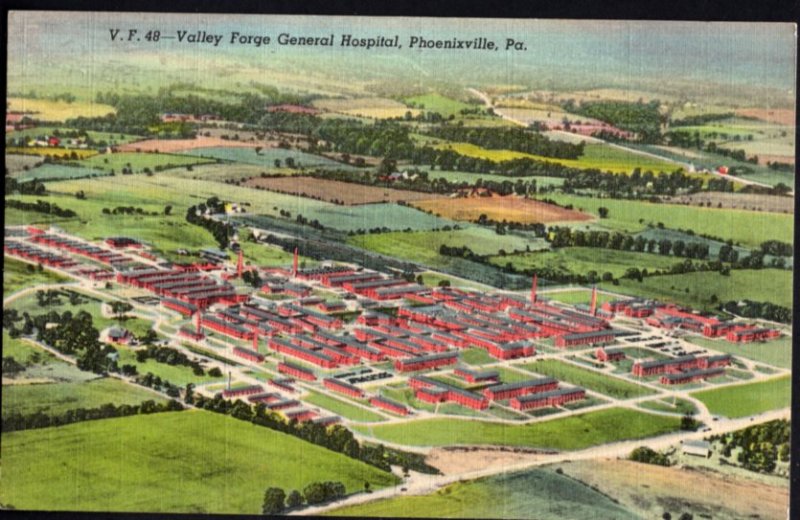 Pennsylvania PHOENIXVILLE Aerial Army's Valley Farge General Hospital - LINEN