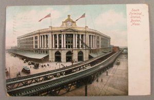 South Terminal Station, Boston MA 1906 Postcard (#7923)