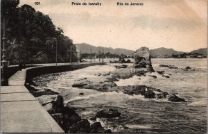Brazil Rio de Janeiro Praia de Icaraí Vintage Postcard C007