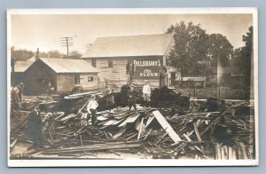 MINNEAPOLIS MN STORM DAMAGE PILLSBURY THE FLOUR ANTIQUE REAL PHOTO POSTCARD RPPC