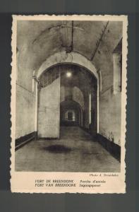 Mint 1940s Fort Breendonk Belgium Concentration Camp RPPC Postcard Entrance