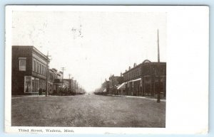 WADENA, Minnesota MN ~ THIRD STREET Scene 1908 Postcard