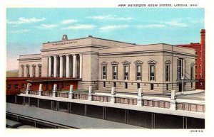 Postcard TRAIN STATION SCENE Omaha Nebraska NE AT7520