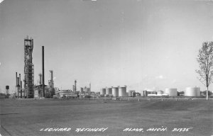 Alama Michigan Leonard Refinery Real Photo Vintage Postcard AA74765