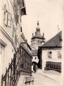 RO636 romania church real photo  landscape mures sighisoara