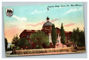 Vintage 1910 Postcard Capitol Building and State Seal Santa Fe New Mexico