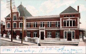 Knoxville TN Louisville & Nashville Railway Depot Station c1907 Postcard H45