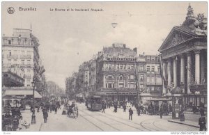 Bieres Artois, La Bourse Et Le Boulevard Anspach, Bruxelles, Belgium, 1900-1910s