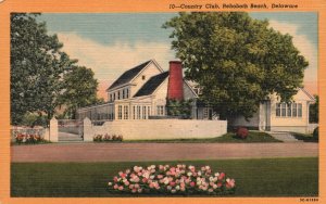 Vintage Postcard Country Club Landscape Grounds Rehoboth Beach Delaware DE