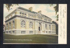 NEW BRITAIN CONNECTICUT CT. INSTITUTE LIBRARY VINTAGE POSTCARD