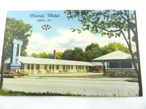 Moore's Motel Berea KY AAA Route 25 Linen Kentucky Vintage Postcard