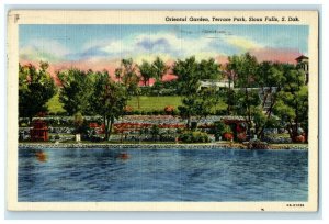 1943 Oriental Garden Terrace Park Sioux Falls South Dakota SD Vintage Postcard