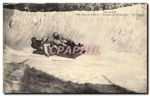 Old Postcard of Sports & # 39hiver Ski bobsleigh racing Proceed