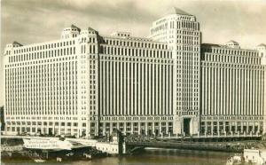 Chicago Illinois 1930s RPPC Photo Postcard Merchandise Mart Largest Bldg 4006