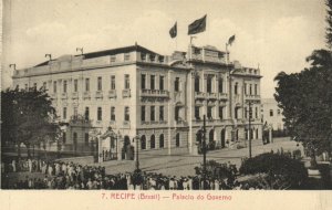 PC CPA BRAZIL, RECIFE, PALACIO DO GOVERNO, VINTAGE POSTCARD (b8169)