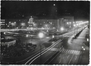 Stuttgart, Germany. Hauptbahnhof at night.  Unused