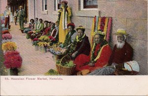 Honolulu HI 1900 Flower Sellers on Street TH Private Mailing Card PMC Hawaii