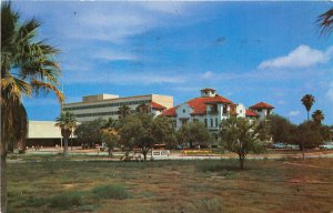 Edinburg Texas 1961 Postcard Old & New Courthouse