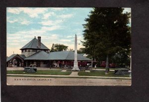 NH Boston and & Maine Railroad Train Station Depot Laconia New Hampshire 1913 PC
