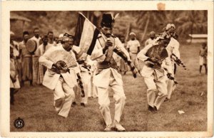 PC ETHNIC TYPES KOKAS NATIVE DANCE PAPUA NED. NW. GUINEA (a33639)