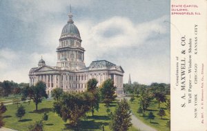 Springfield IL, Illinois - State Capitol Building - Maxwell Co. Ad - DB