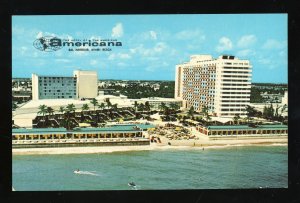 Miami, Florida/FL Postcard, The Americana Hotel, Bal Harbour, 1960's?