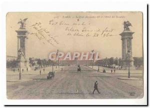 Paris (8th) Old Postcard Alexandre III bridge and the Invalides & # 39hotel