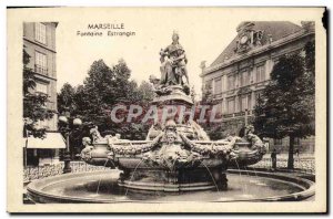 Old Postcard Marseille Fontaine Estrangin