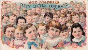 1880's Little Orphan Cigars Decatur Illinois Victorian Trade Card 2P1-15