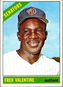 1966 Topps Baseball Card Fred Valentine Washington Senators sk3026