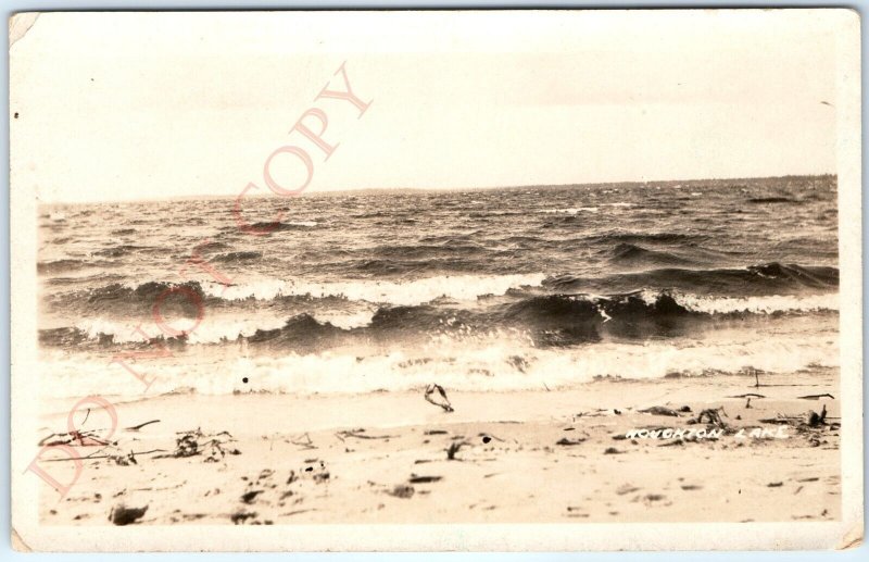 c1920s Houghton Lake, MI RPPC Etha Smith Real Photo At End of Trail Postcard A99