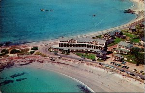 Vtg Aerial View The Narragansett by the Sea Kennebunk Beach Maine ME Postcard