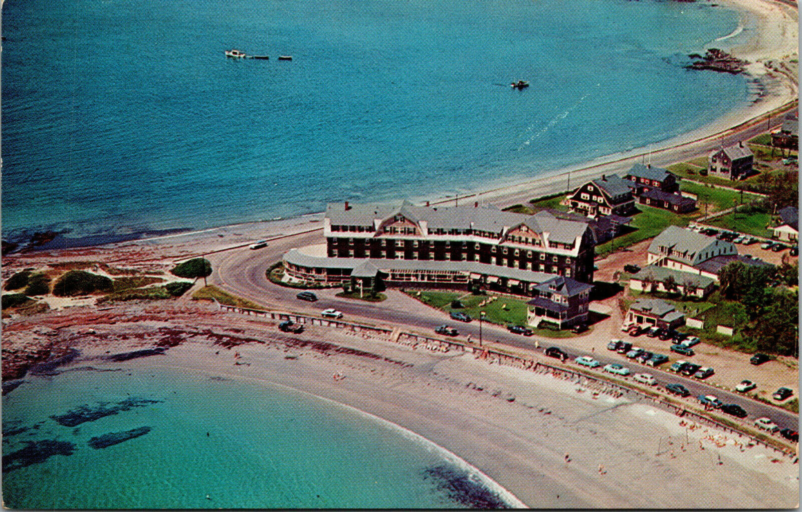 Vtg Aerial View The Narragansett by the Sea Kennebunk Beach Maine ME