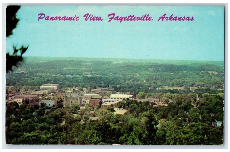 1971 Panoramic View Fayetteville Arkansas AR Posted Vintage Postcard 