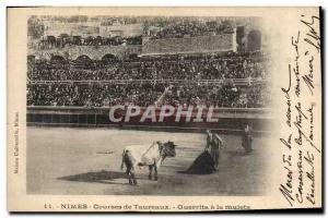 Old Postcard Bullfight Bullfight Nimes Guerrita has muleta