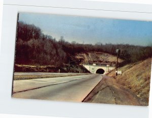 Postcard Pennsylvania Turnpike, with the entrance to the Laurel Hill Tunnel, PA