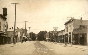 Augusta Wisconsin Main St Shops Post Office c1923 Real Photo Vintage Postcard