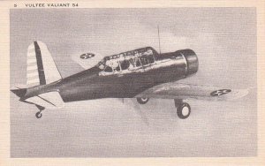 Postcard Vultee Valiant AIrplane