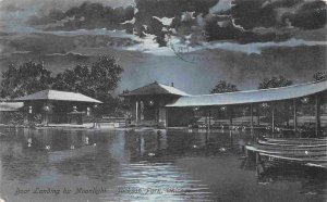 Boat Landing by Moonlight Jackson Park Chicago Illinois 1906 postcard