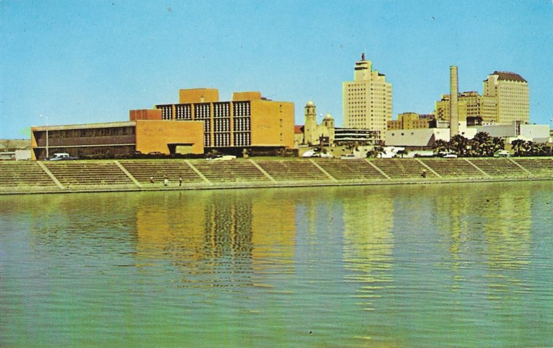 Skyline of Corpus Christi and Corpus Christi Bay Texas