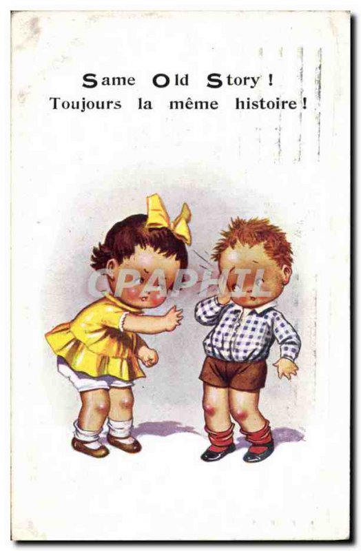 Old Postcard Fantasy Illustrator Child Always the same story