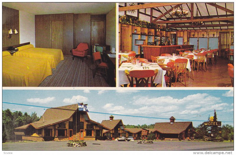 3-Views, Les Pins Motel & Gift Shop, West of Granby, Quebec, Canada, PU-1970