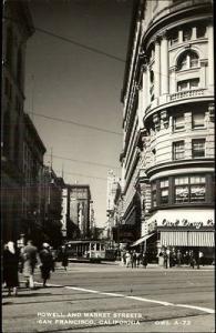 SAN FRANCISCO CA Powell and Market Streets TROLLEY Old Re...